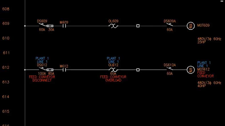 Schematic diagrams, representing a detailed technical drawing