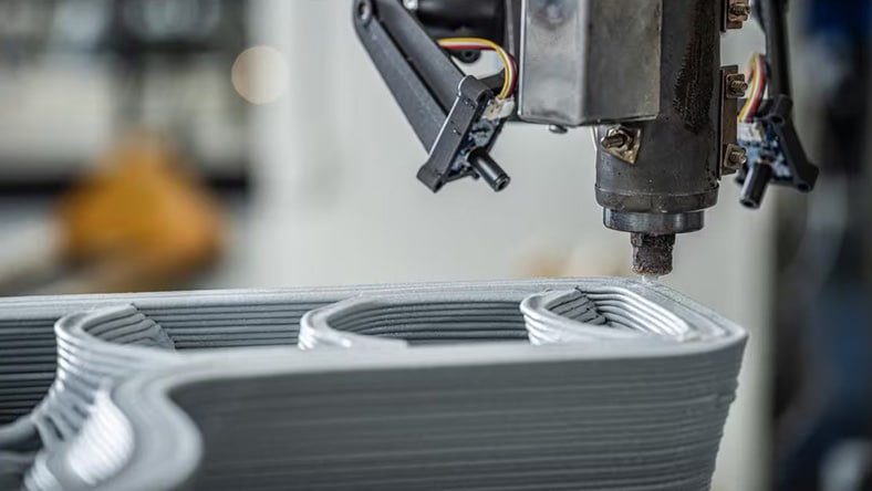 An FDM printer in action