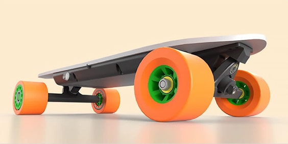 Custom model of skateboard designed in Fusion 360