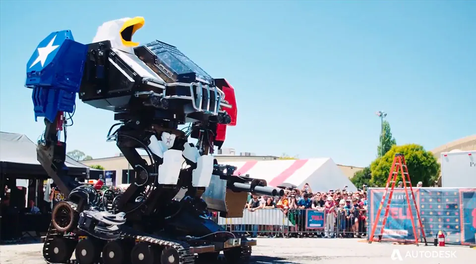 Giant bald eagle robot