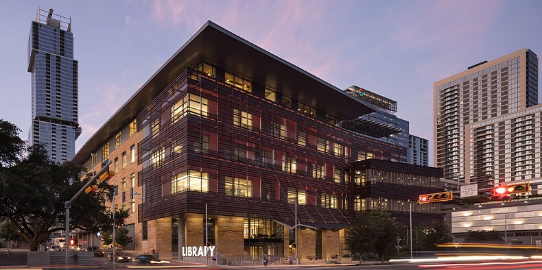 A modern library building