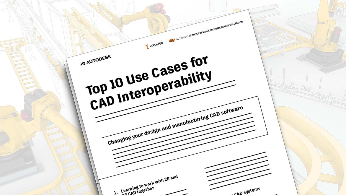 Folleto llamado "Los diez casos de uso más importantes para la interoperabilidad con CAD" 