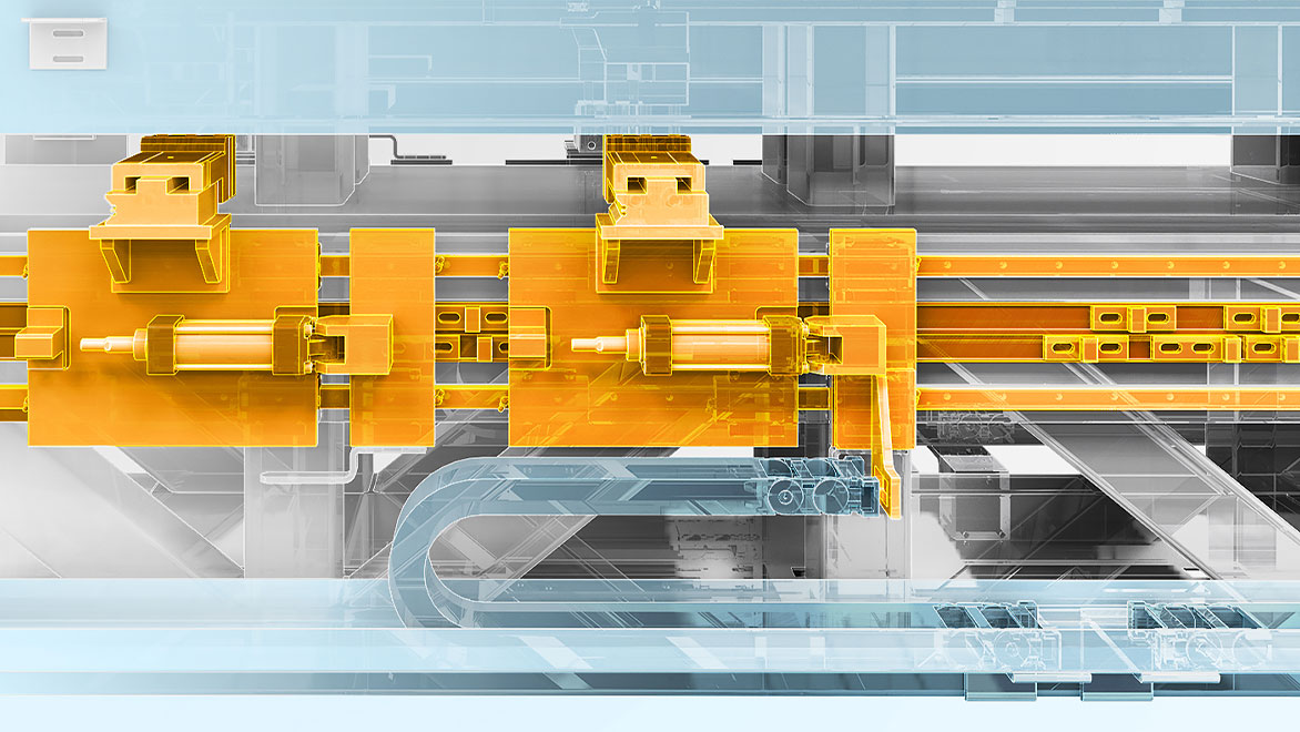 3D image of manufacturing conveyor belt