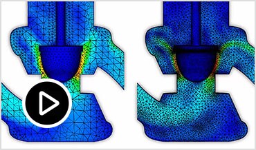 Samples of mesh sizing on two models in CFD software 