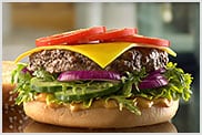 Hamburger open-face