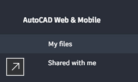 Capture d'écran de fichiers DWG dans le dossier Mes fichiers dans les applications Web et mobile AutoCAD