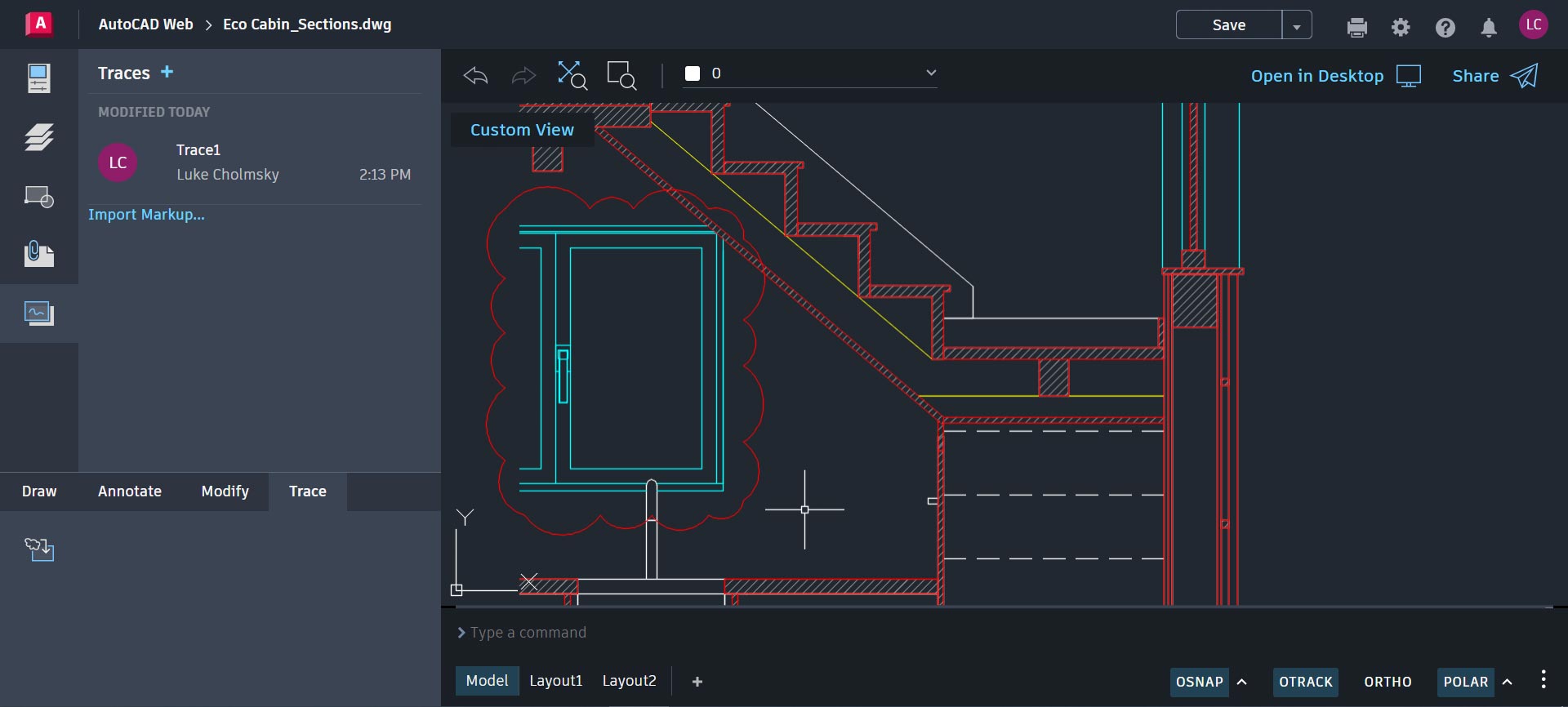 Band-Funktion in AutoCAD Web