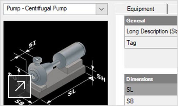 Fast equipment modelling using templates