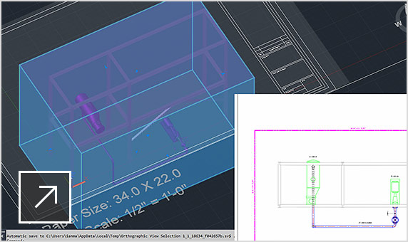 Create piping orthographic drawings