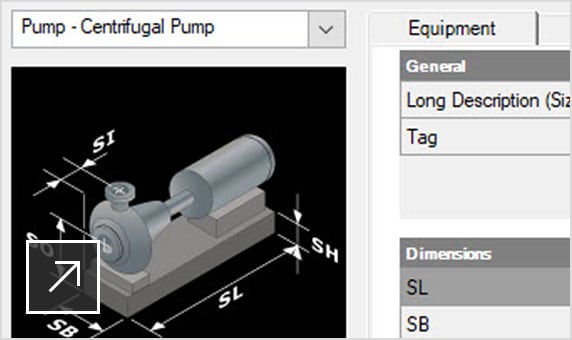 Implantation d’installations industrielles 3D avec les groupes de fonctions Créer un équipement et Attribuer des onglets ouverts