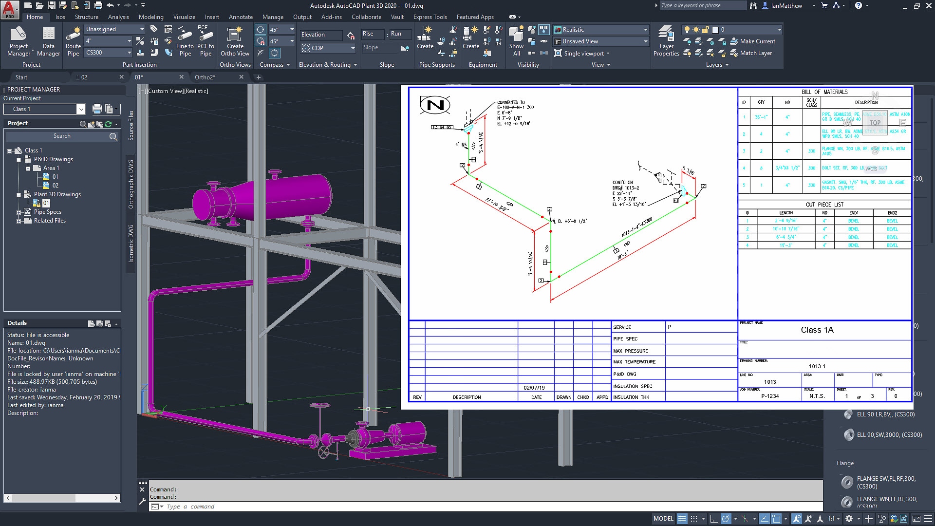 AUTOCAD 3d трубопровод