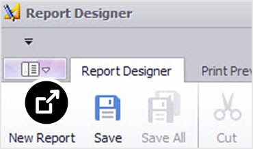 Vista do painel Designer de relatórios no AutoCAD&nbsp;Plant&nbsp;3D