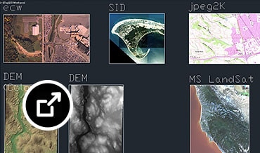 Geografische afbeeldingen in de Civil 3D-software en de AutoCAD Map 3D-toolset