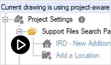 Video: Demo of file Connected Support Files in AutoCAD