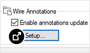 AutoCAD Electrical 2026 中包含线号注释的“项目特性”对话框