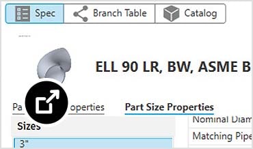 Spec Editor dialog box in AutoCAD Plant 3D 2026