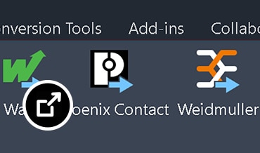 AutoCAD Electrical interface displaying the Export Terminal Strip dialog with terminal strip data prepared for Weidmuller export.