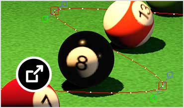 Motion path of a billiard ball in 3ds Max