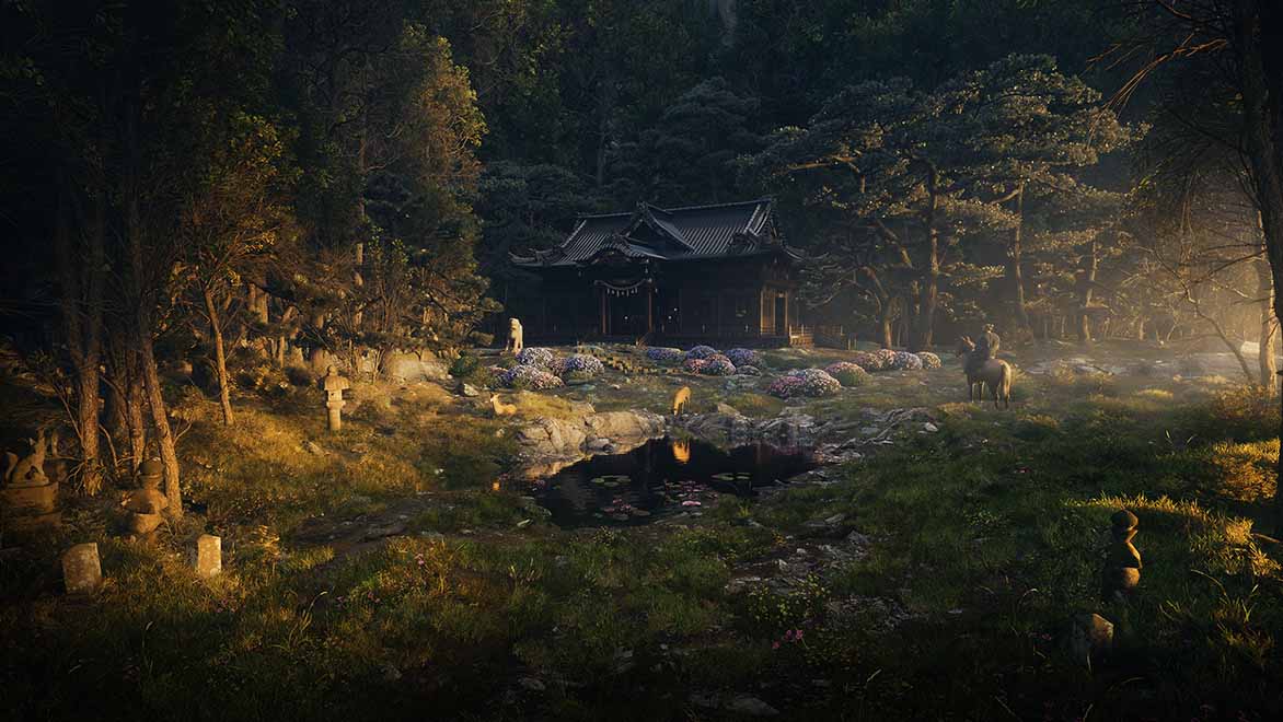 在 3ds Max 中设计的森林风景