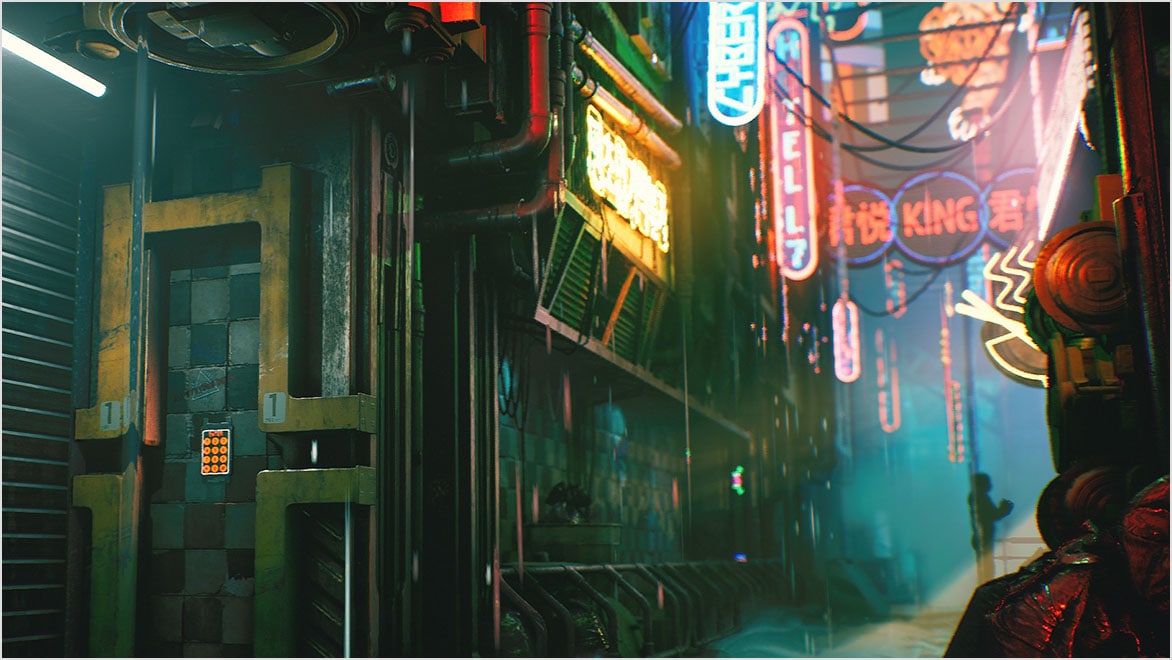 City environment created in 3ds Max