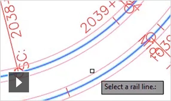 동영상: 모델에서 형상선이나 3D 폴리선으로 동적 레일 선을 작성하고 상세한 레일 보고서 작성