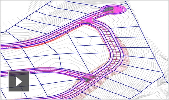 Video: Silent screencast of a 3D model for a subdivision corridor being generated from a 2D wireframe