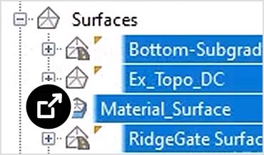 Civil 3D で開いている MMS ファイル