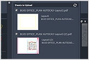 Folhas de desenho CAD como PDFs enviadas para o Autodesk Docs 