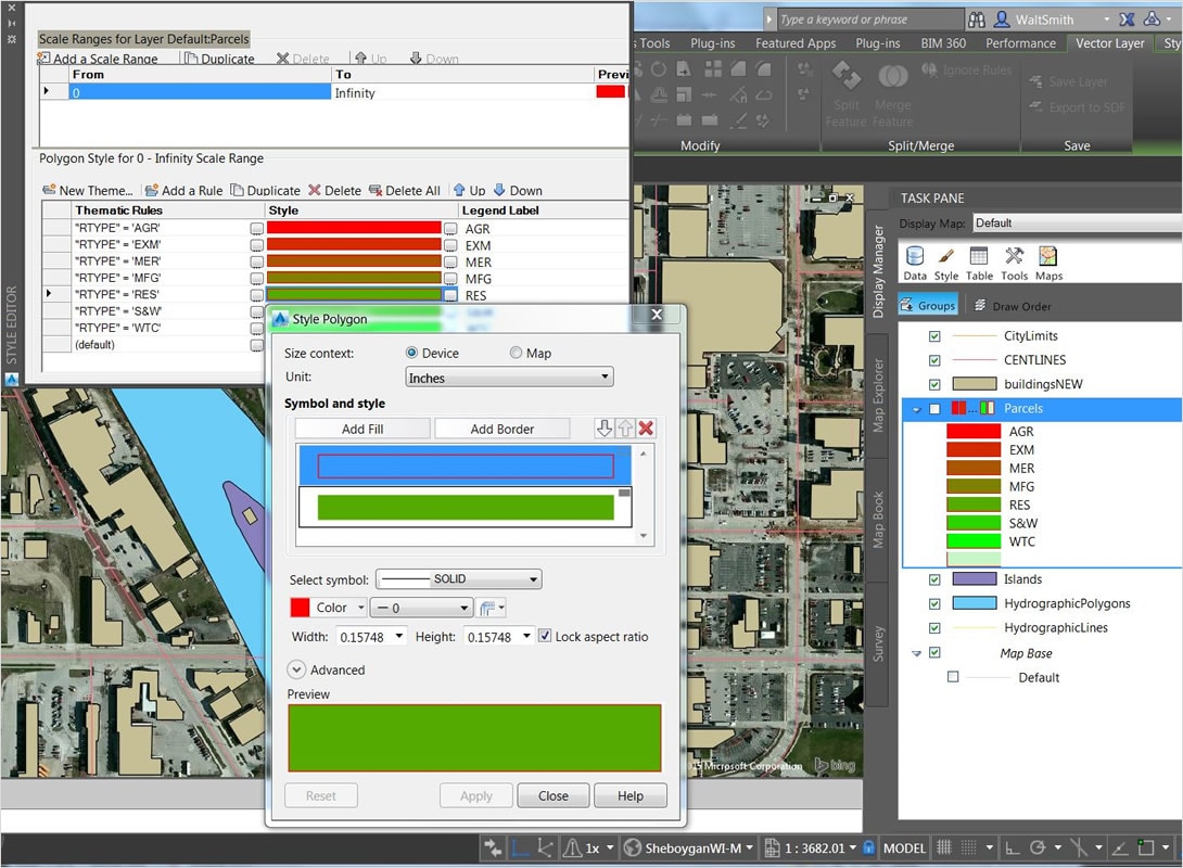 Autocad карта города