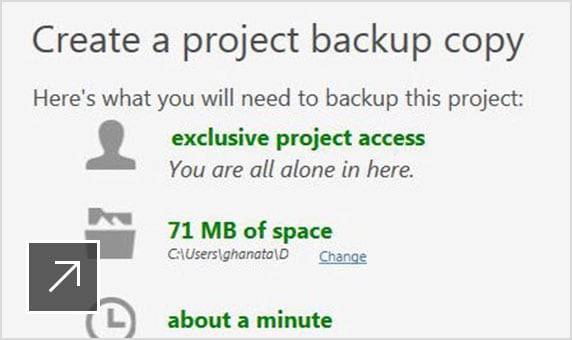 Create project backups