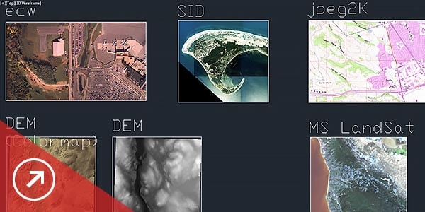 Show and analyze geo images in Civil 3D software and the AutoCAD Map 3D toolset