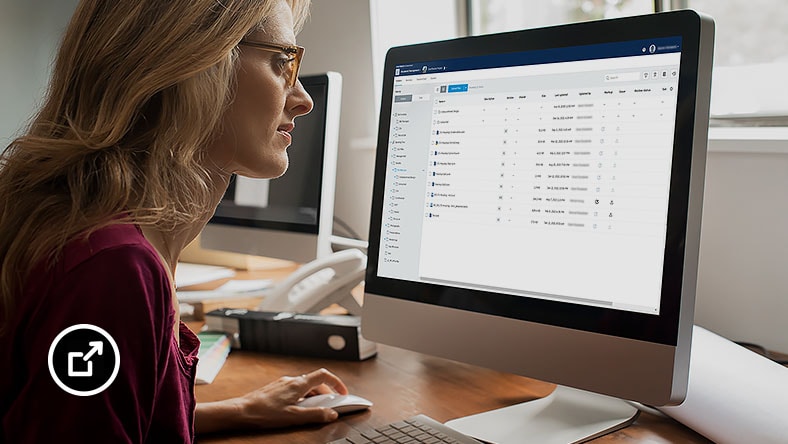 Person using Autodesk Docs for Government on a desktop computer 