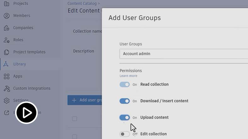 Video: Content Catalog admin setup and configurations workflow