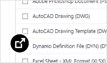 Screen image of items from Content Catalog with multiple file type options