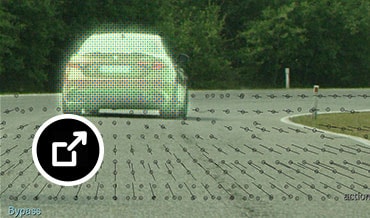 A car and its environment detected by Flame’s next-generation camera tracker