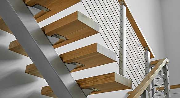 Von Viewrail gefertigtes Treppensystem
