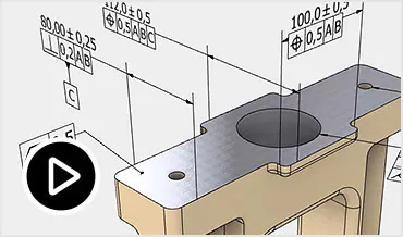 Inventor中的注释工具可以让您将尺寸和公差应用到3D模型上，以便完全定义它们