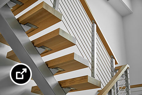完成 Viewrail 樓梯安裝的範例