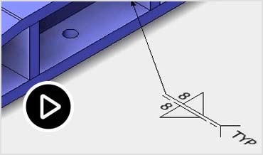Video: Create weld symbols in the 3D model and export to 3D formats for review