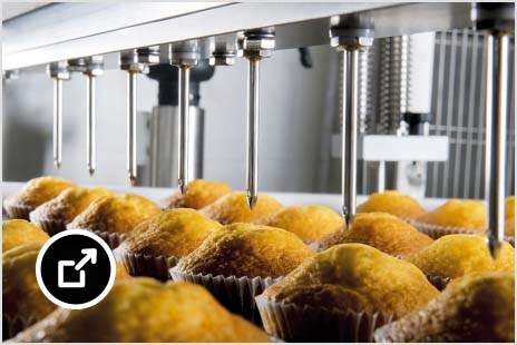 Machine utilisée sur la ligne de production des produits de boulangerie-pâtisserie de GEA 