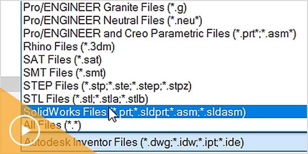 Interoperability with third-party 3D CAD data