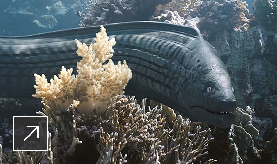 Rendering of sea creature in the film The Beauty