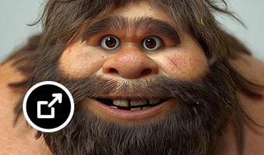 Character model of a caveman