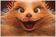 3D rendered furry animal laughing