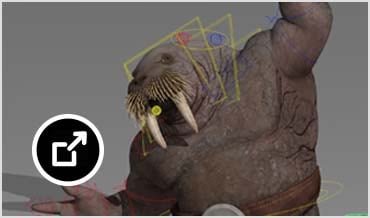 在 Maya 中对海象角色使用 ML 变形器 