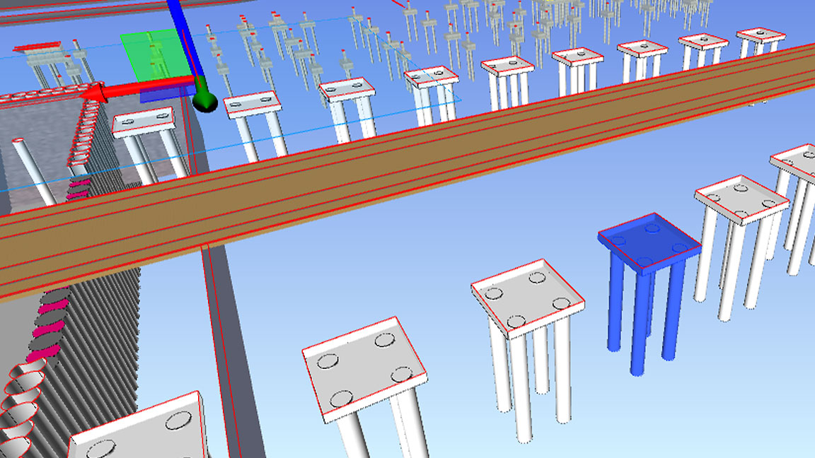 Kuva Navisworks 4D -aikataulusimulointiohjelmistosta