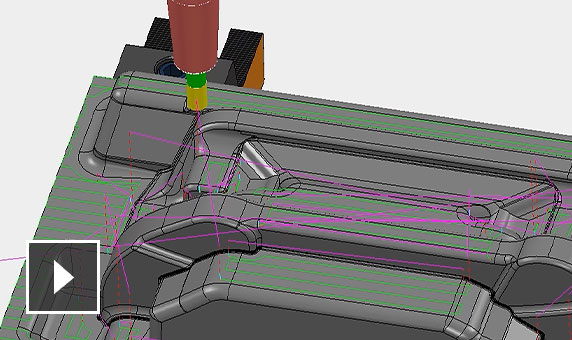 ビデオ：平面加工ツールパスの品質が改善し、パーツの特に内側コーナーの精度が向上 