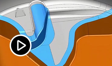 Video: Create smooth shut-out and split faces quickly with PowerShape surface modeling tools 