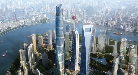Shanghai Tower designed by Gensler