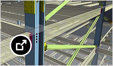 显示详细钢设计的 Autodesk Revit 界面